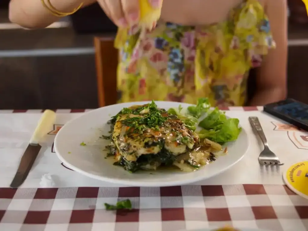 pair The day's special at Laona, herbs piled high
