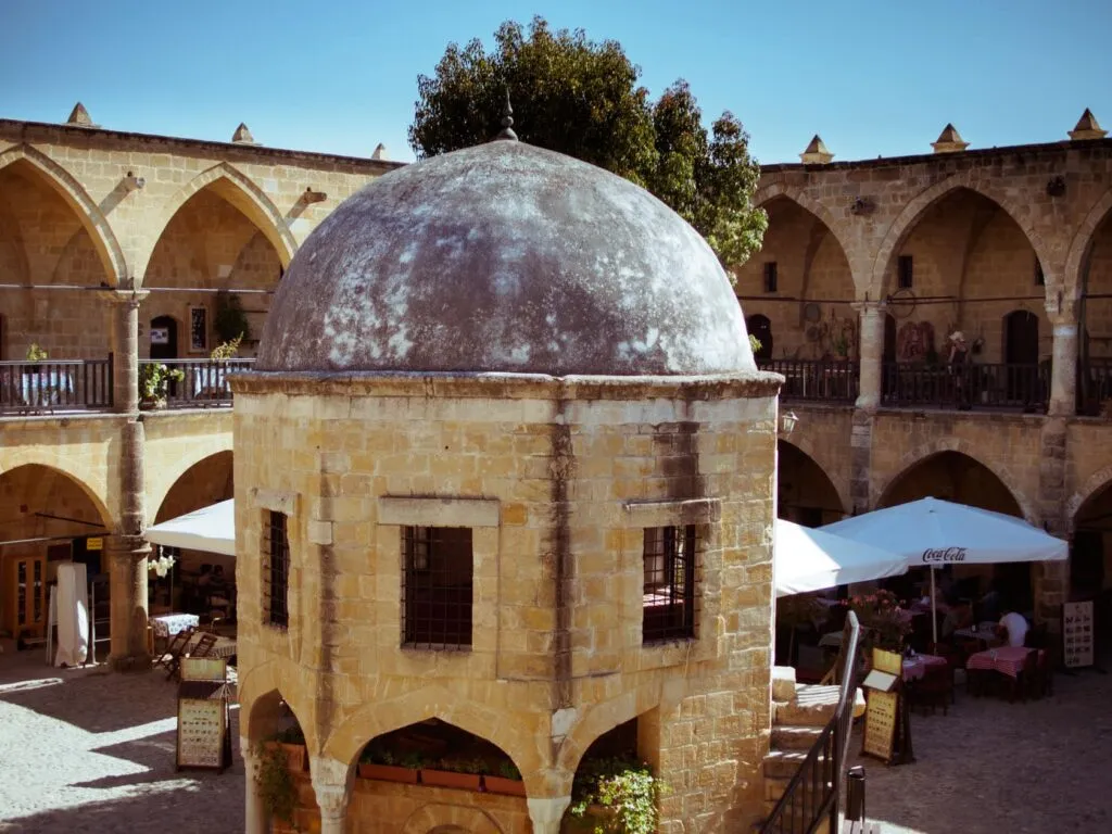 pair The domed mosque in the Buyuk Han courtyard