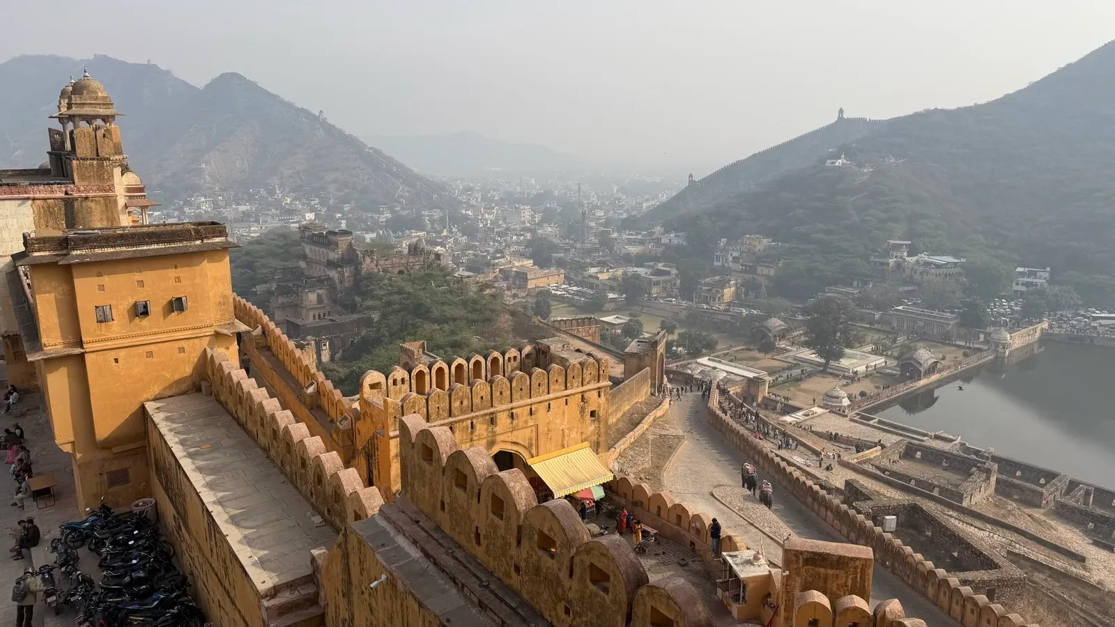 half Amber Fort view in Jaipur
