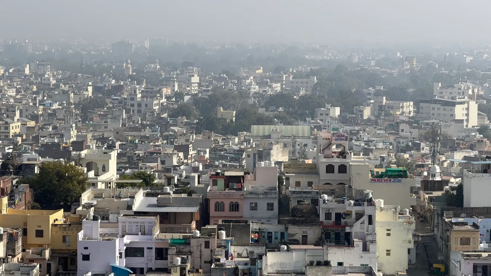 half Udaipur cityscape